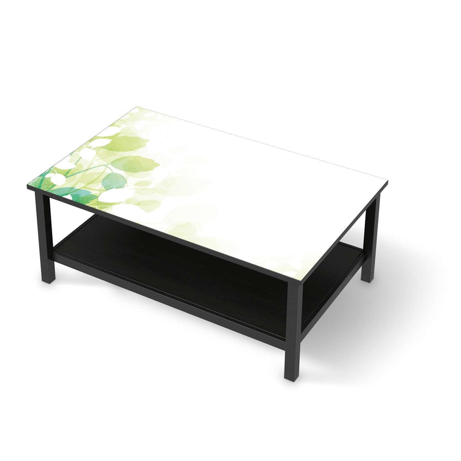Möbelfolie Flower Light - IKEA Hemnes Couchtisch 118x75 cm - schwarz