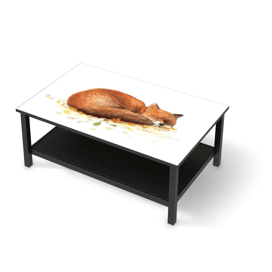 Möbelfolie Fuchs - IKEA Hemnes Couchtisch 118x75 cm - schwarz