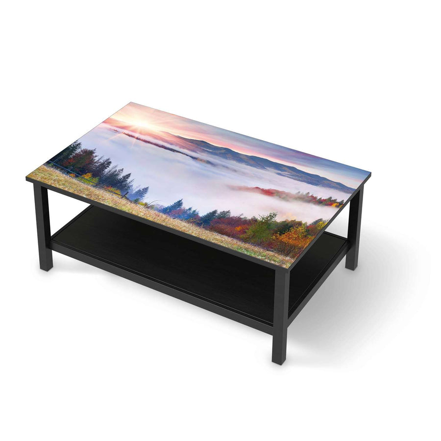Möbelfolie Herbstwald - IKEA Hemnes Couchtisch 118x75 cm - schwarz