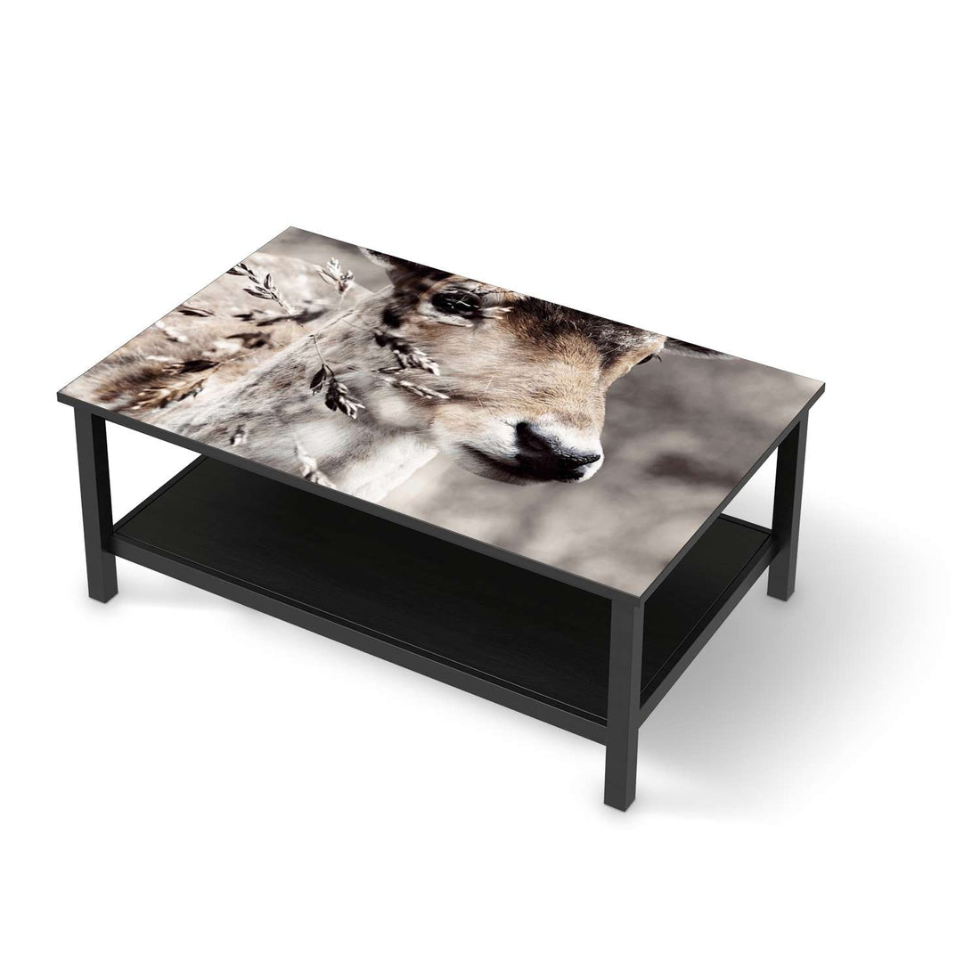 Möbelfolie Hirsch - IKEA Hemnes Couchtisch 118x75 cm - schwarz
