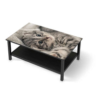 Möbelfolie Kitty the Cat - IKEA Hemnes Couchtisch 118x75 cm - schwarz