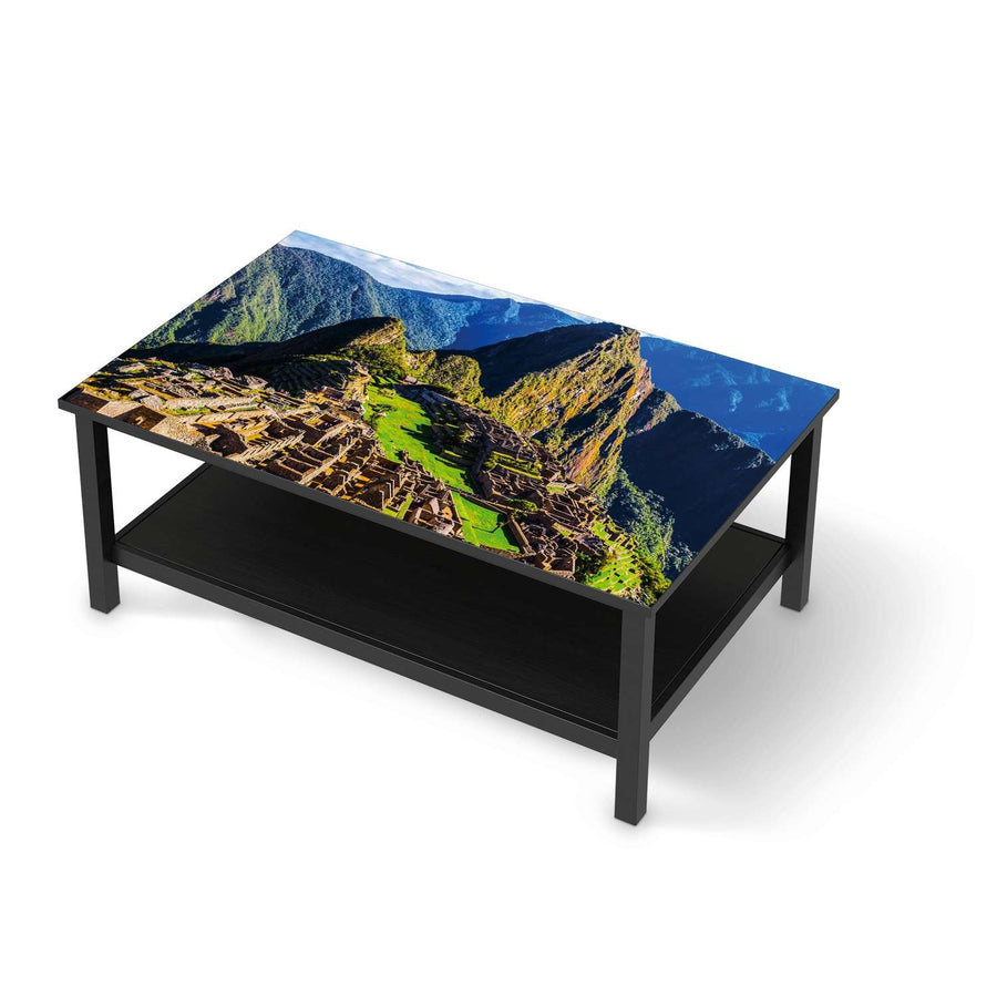 Möbelfolie Machu Picchu - IKEA Hemnes Couchtisch 118x75 cm - schwarz
