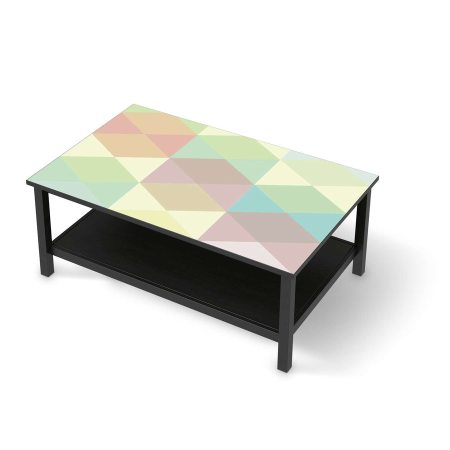 Möbelfolie Melitta Pastell Geometrie - IKEA Hemnes Couchtisch 118x75 cm - schwarz