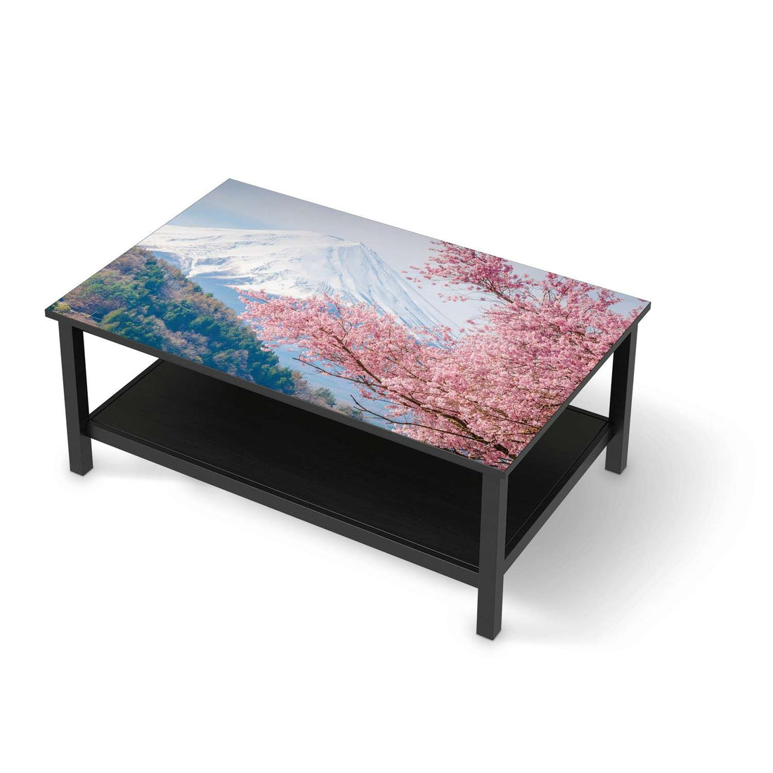 Möbelfolie Mount Fuji - IKEA Hemnes Couchtisch 118x75 cm - schwarz