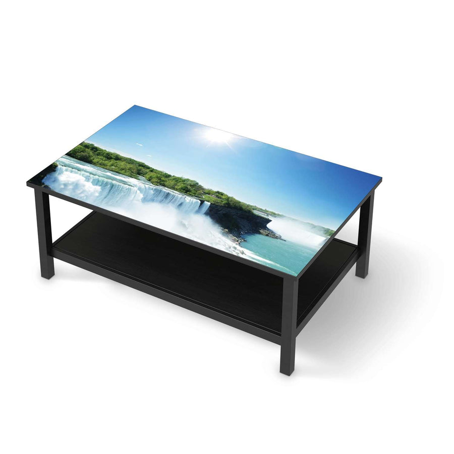 Möbelfolie Niagara Falls - IKEA Hemnes Couchtisch 118x75 cm - schwarz