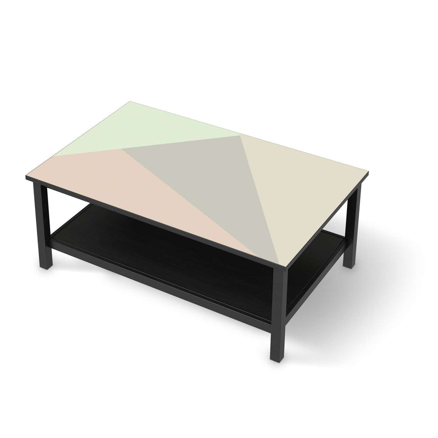 Möbelfolie Pastell Geometrik - IKEA Hemnes Couchtisch 118x75 cm - schwarz
