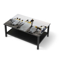 Möbelfolie Penguin Family - IKEA Hemnes Couchtisch 118x75 cm - schwarz