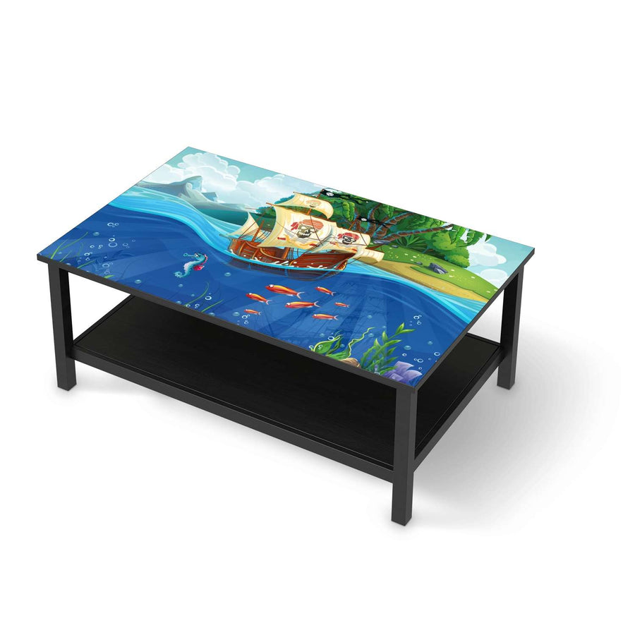 Möbelfolie Pirates - IKEA Hemnes Couchtisch 118x75 cm - schwarz