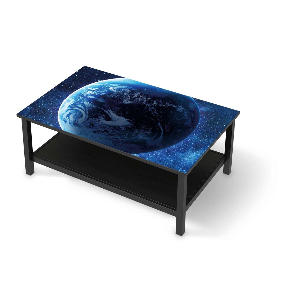 Möbelfolie Planet Blue - IKEA Hemnes Couchtisch 118x75 cm - schwarz