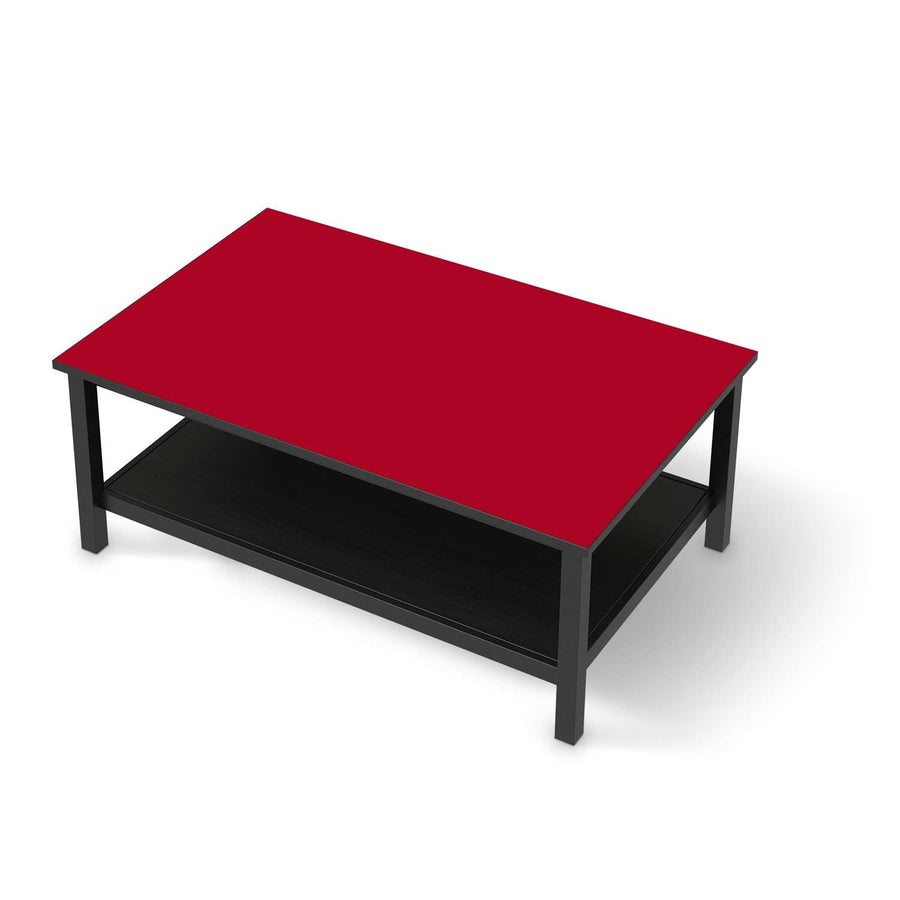 Möbelfolie Rot Dark - IKEA Hemnes Couchtisch 118x75 cm - schwarz