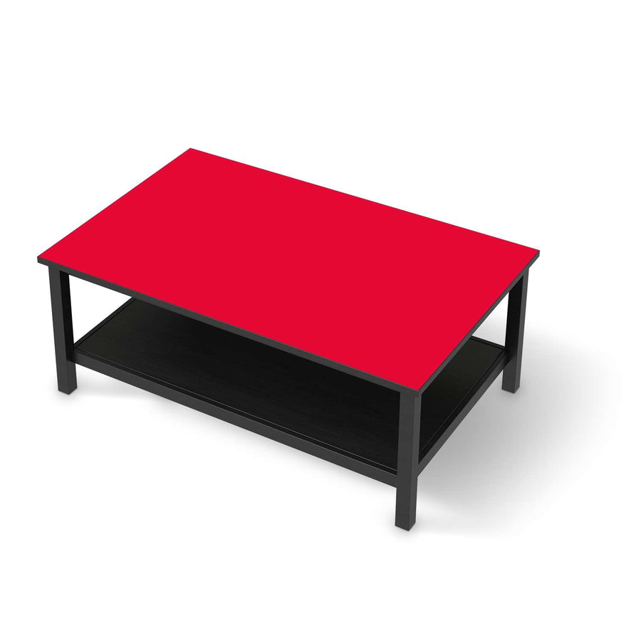 Möbelfolie Rot Light - IKEA Hemnes Couchtisch 118x75 cm - schwarz