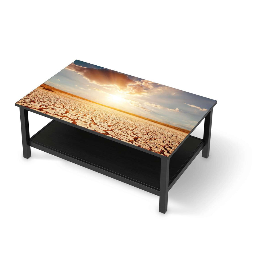 Möbelfolie Savanne - IKEA Hemnes Couchtisch 118x75 cm - schwarz