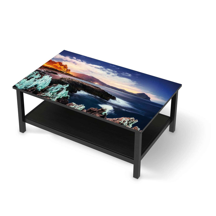 Möbelfolie Seaside - IKEA Hemnes Couchtisch 118x75 cm - schwarz