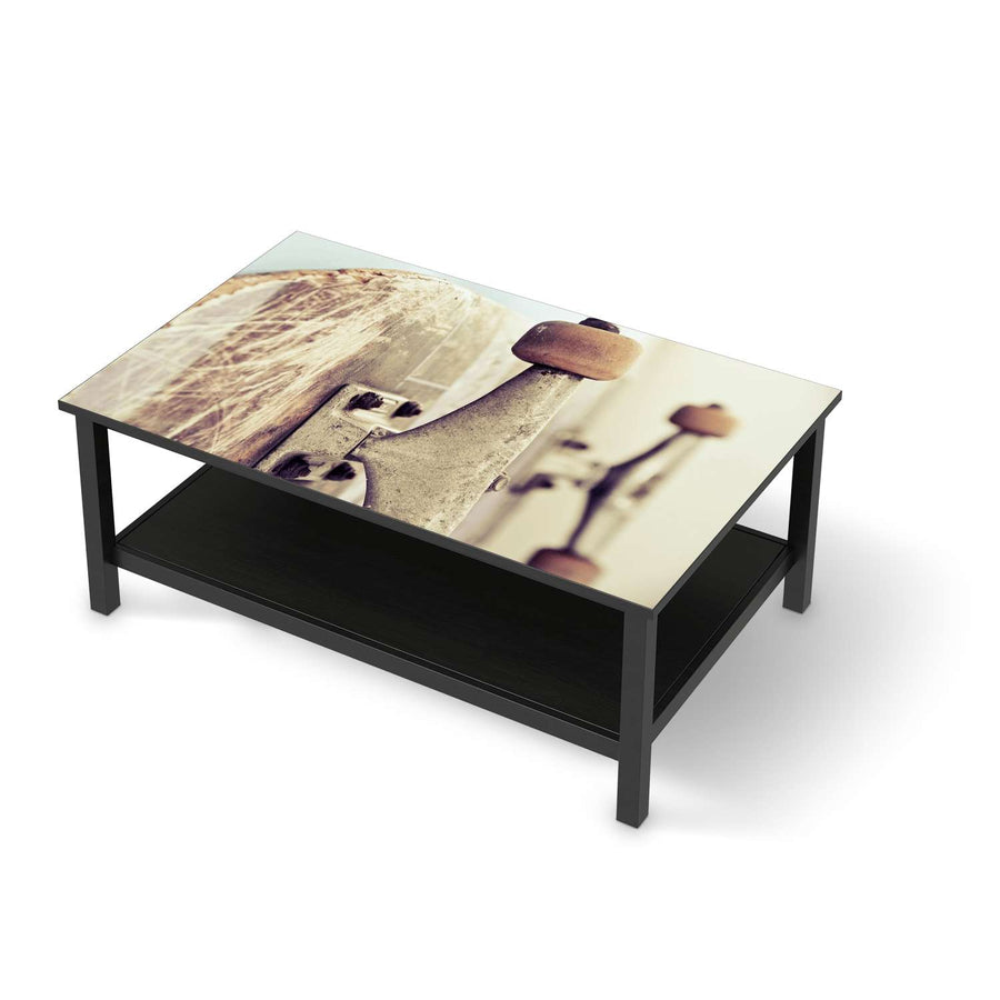 Möbelfolie Skateboard - IKEA Hemnes Couchtisch 118x75 cm - schwarz