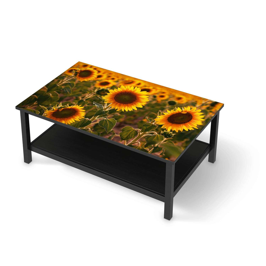 Möbelfolie Sunflowers - IKEA Hemnes Couchtisch 118x75 cm - schwarz