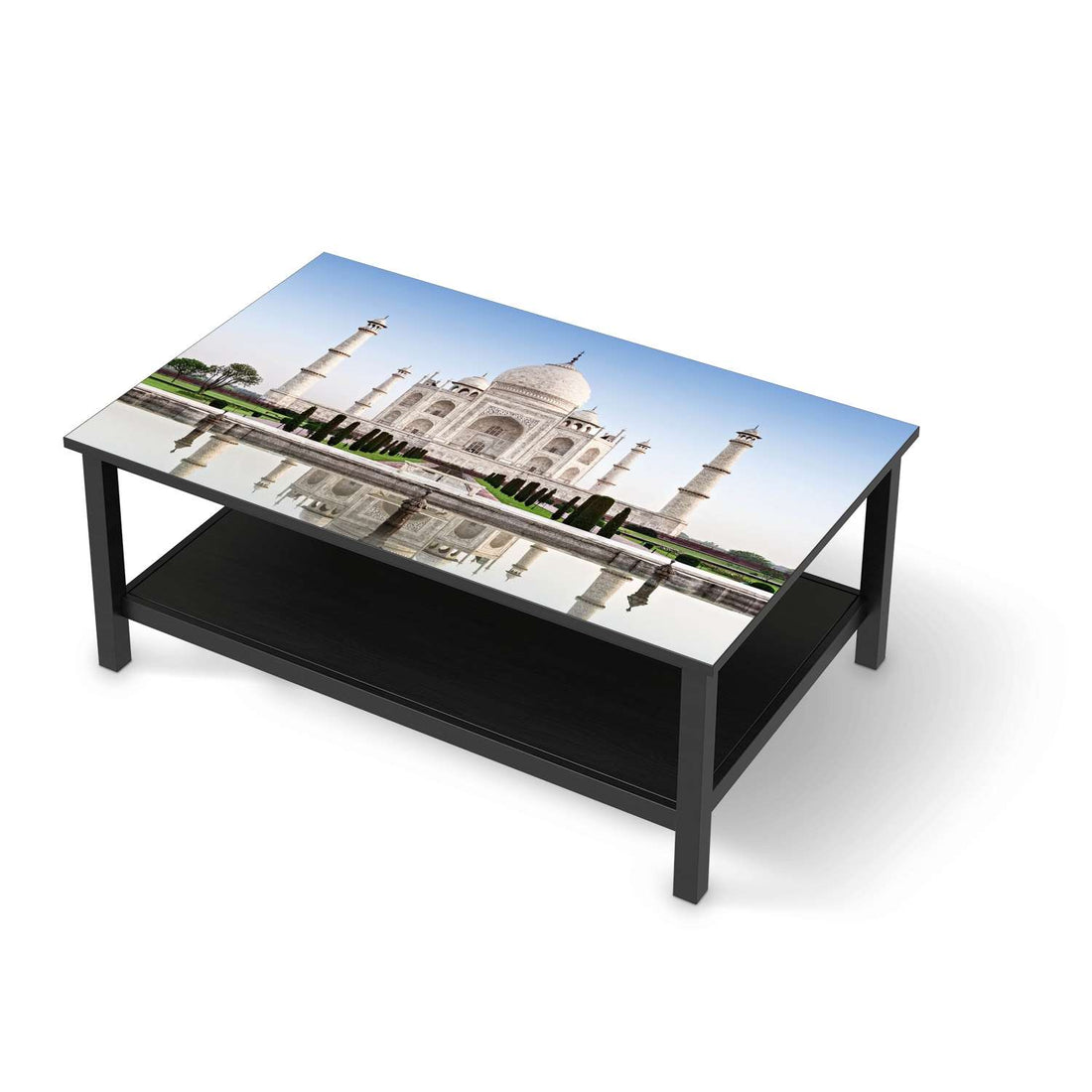 Möbelfolie Taj Mahal - IKEA Hemnes Couchtisch 118x75 cm - schwarz