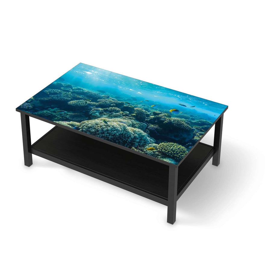 Möbelfolie Underwater World - IKEA Hemnes Couchtisch 118x75 cm - schwarz