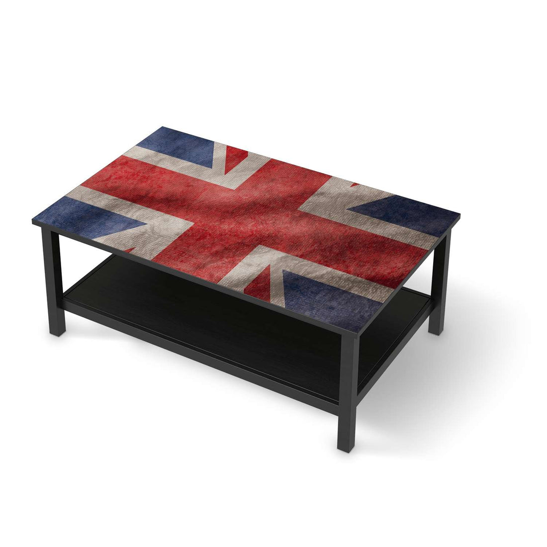 Möbelfolie Union Jack - IKEA Hemnes Couchtisch 118x75 cm - schwarz