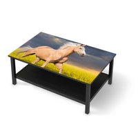 Möbelfolie Wildpferd - IKEA Hemnes Couchtisch 118x75 cm - schwarz