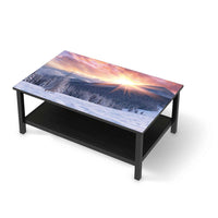 Möbelfolie Zauberhafte Winterlandschaft - IKEA Hemnes Couchtisch 118x75 cm - schwarz