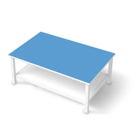 Möbelfolie Blau Light - IKEA Hemnes Couchtisch 118x75 cm  - weiss