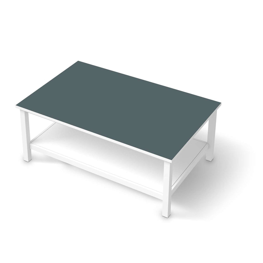 Möbelfolie Blaugrau Light - IKEA Hemnes Couchtisch 118x75 cm  - weiss