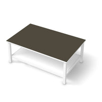 Möbelfolie Braungrau Dark - IKEA Hemnes Couchtisch 118x75 cm  - weiss