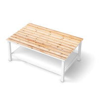 Möbelfolie Bright Planks - IKEA Hemnes Couchtisch 118x75 cm  - weiss