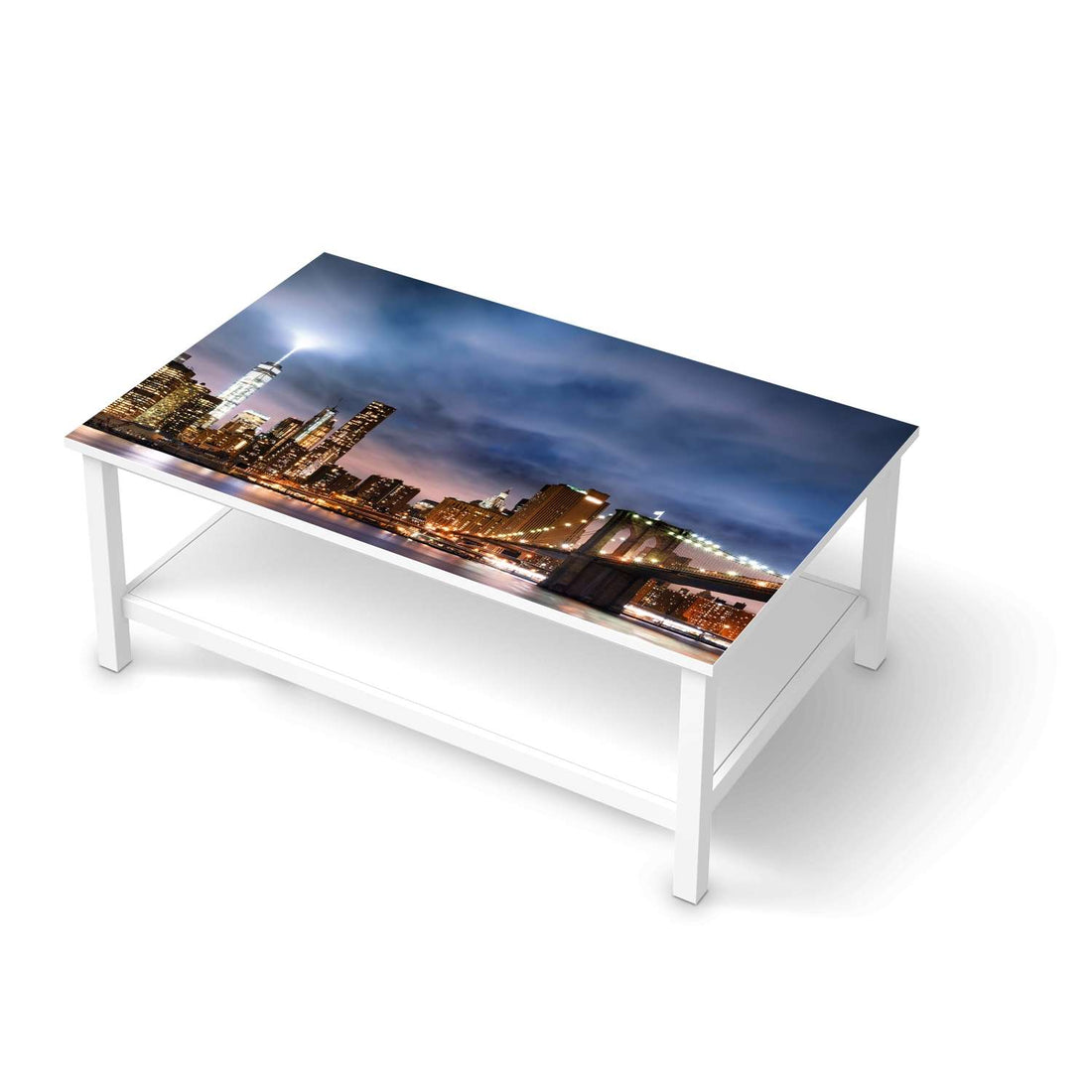 Möbelfolie Brooklyn Bridge - IKEA Hemnes Couchtisch 118x75 cm  - weiss