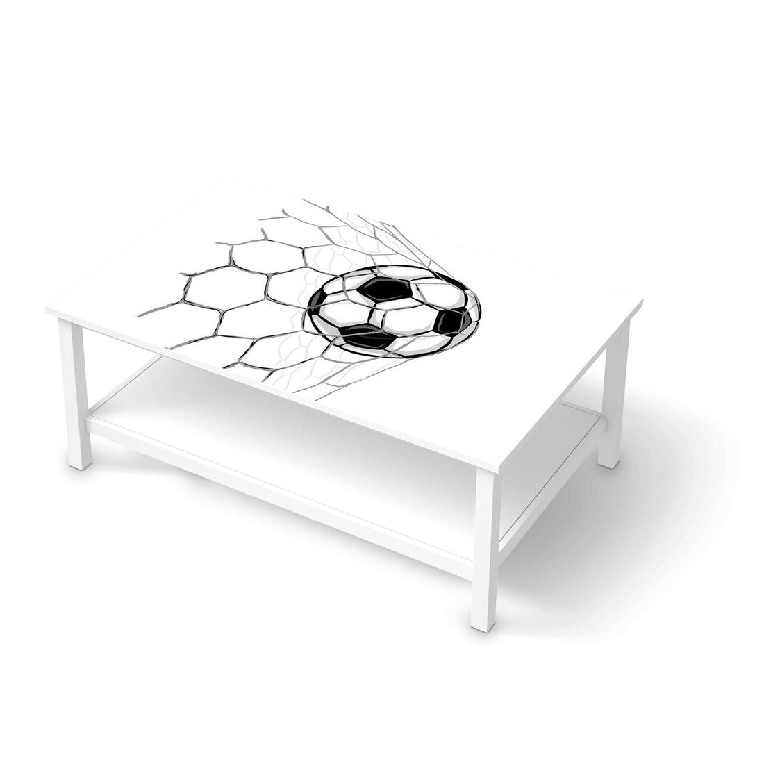 Möbelfolie Eingenetzt - IKEA Hemnes Couchtisch 118x75 cm  - weiss
