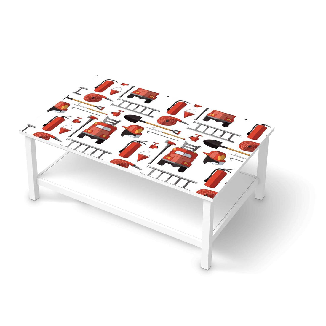 Möbelfolie Firefighter - IKEA Hemnes Couchtisch 118x75 cm  - weiss