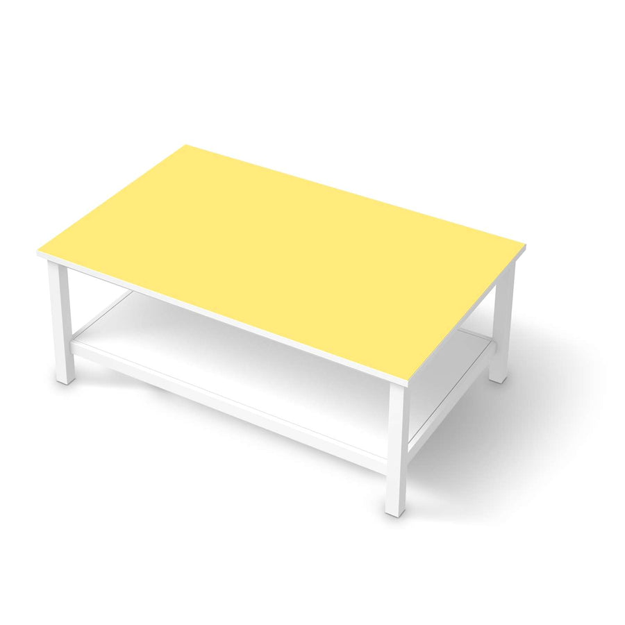 Möbelfolie Gelb Light - IKEA Hemnes Couchtisch 118x75 cm  - weiss