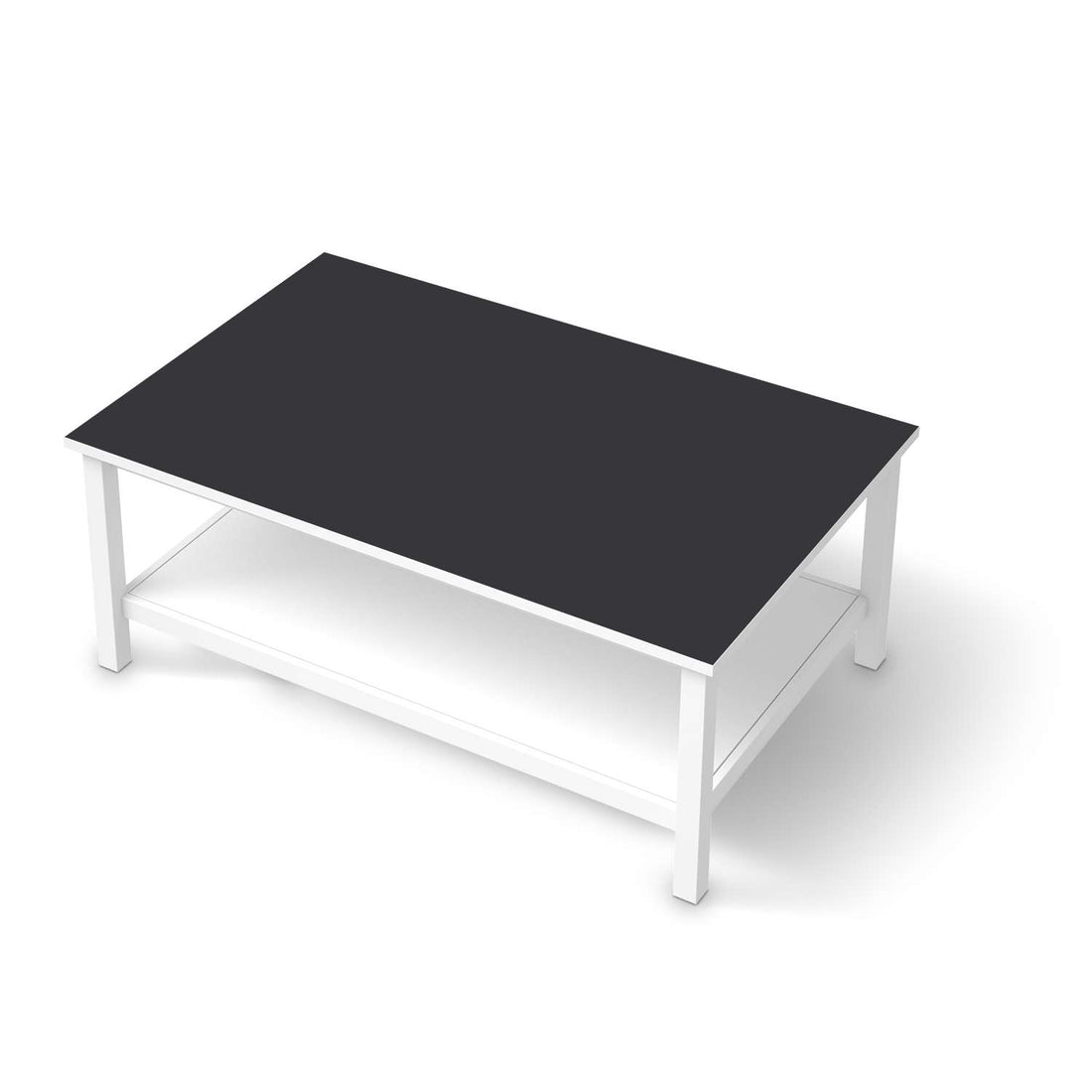 Möbelfolie Grau Dark - IKEA Hemnes Couchtisch 118x75 cm  - weiss