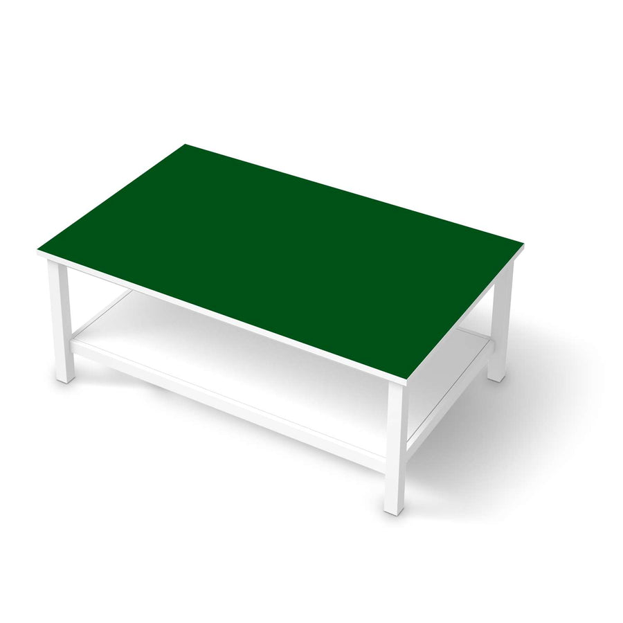 Möbelfolie Grün Dark - IKEA Hemnes Couchtisch 118x75 cm  - weiss