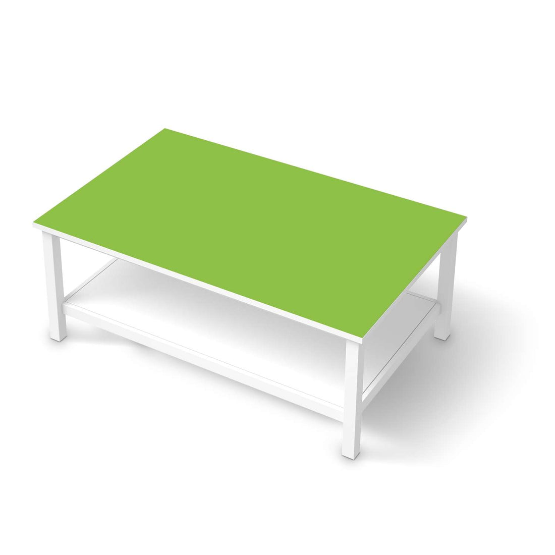 Möbelfolie Hellgrün Dark - IKEA Hemnes Couchtisch 118x75 cm  - weiss