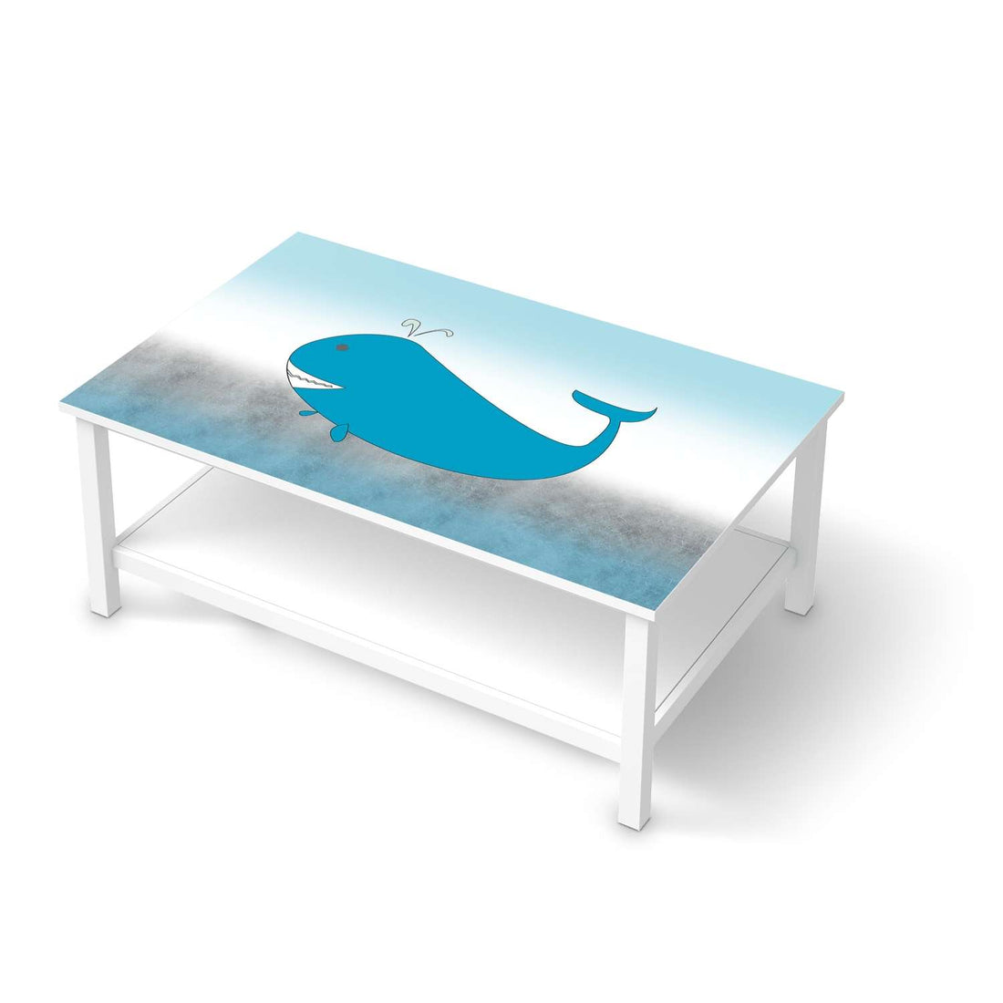 Möbelfolie Herr Wal - IKEA Hemnes Couchtisch 118x75 cm  - weiss