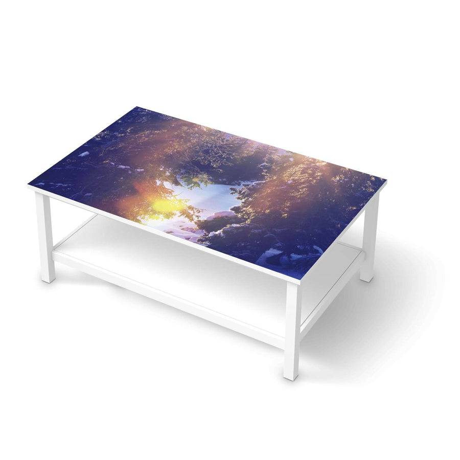 Möbelfolie Lichtflut - IKEA Hemnes Couchtisch 118x75 cm  - weiss