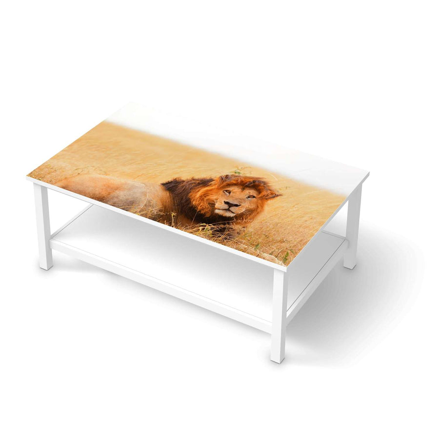 Möbelfolie Lion King - IKEA Hemnes Couchtisch 118x75 cm  - weiss