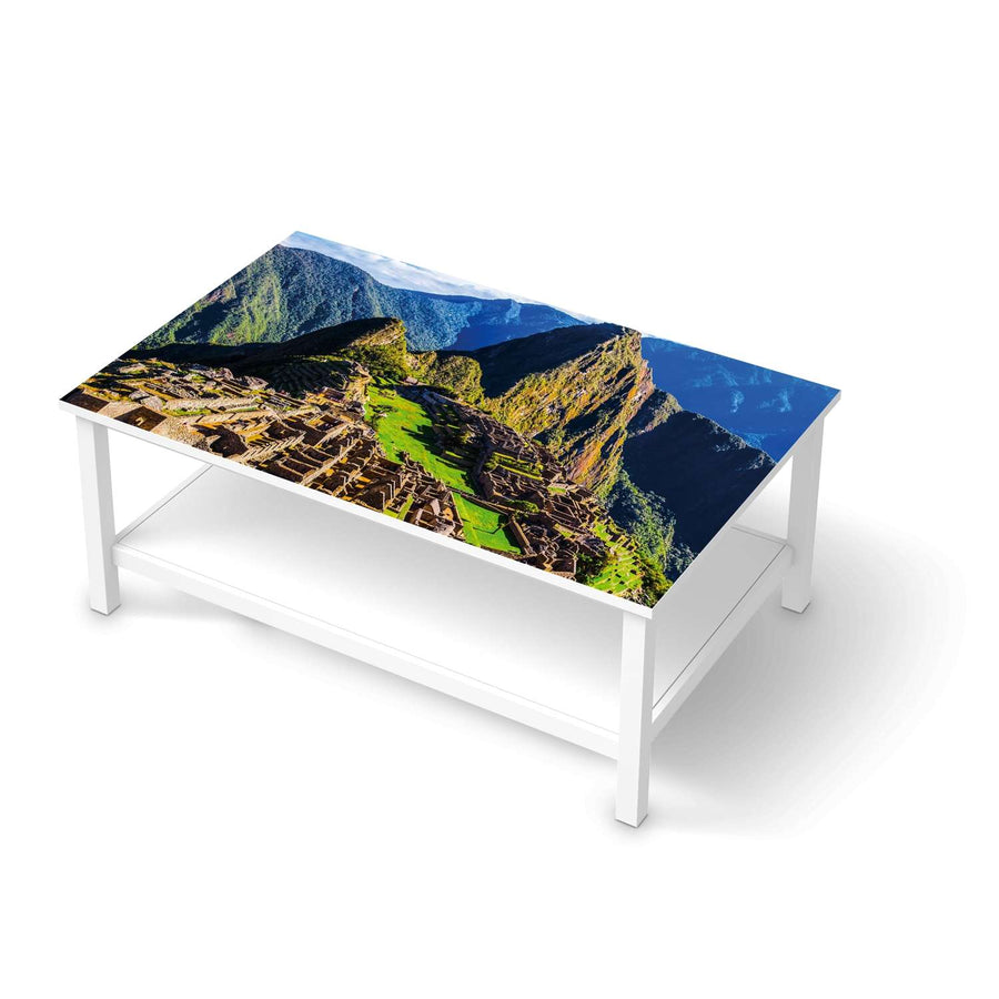 Möbelfolie Machu Picchu - IKEA Hemnes Couchtisch 118x75 cm  - weiss