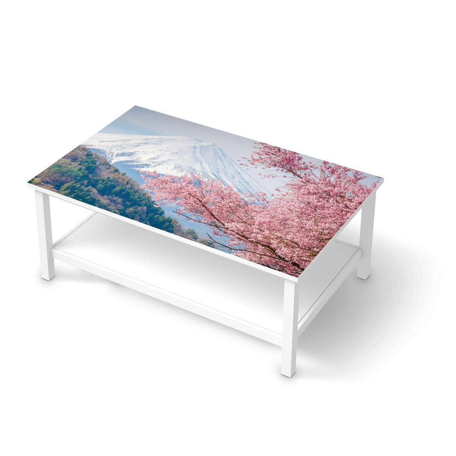 Möbelfolie Mount Fuji - IKEA Hemnes Couchtisch 118x75 cm  - weiss