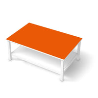 Möbelfolie Orange Dark - IKEA Hemnes Couchtisch 118x75 cm  - weiss