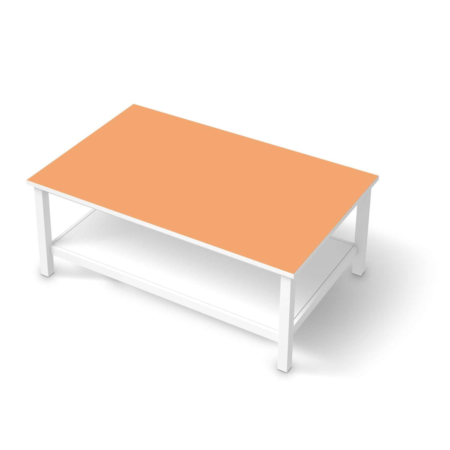 Möbelfolie Orange Light - IKEA Hemnes Couchtisch 118x75 cm  - weiss
