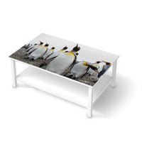 Möbelfolie Penguin Family - IKEA Hemnes Couchtisch 118x75 cm  - weiss