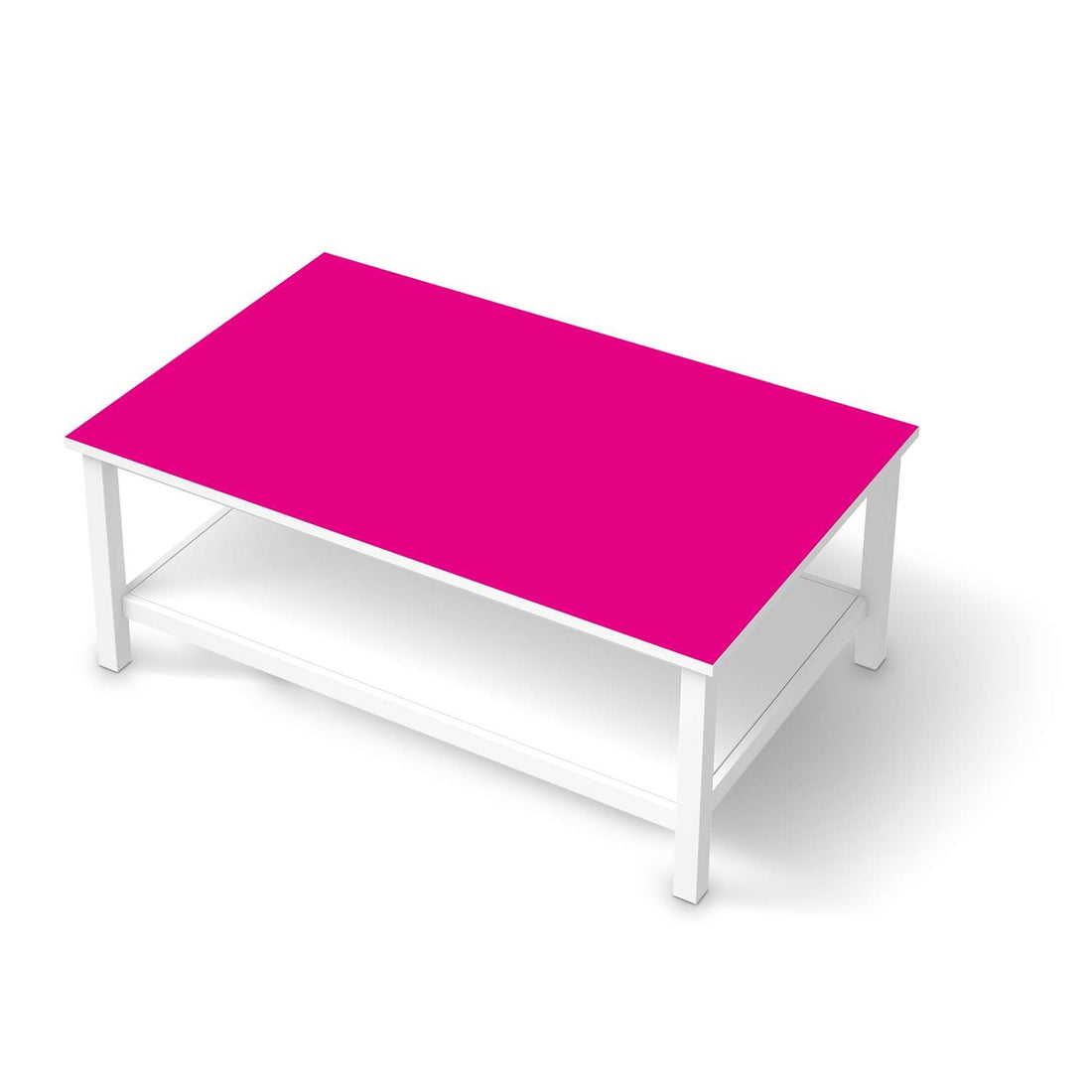 Möbelfolie Pink Dark - IKEA Hemnes Couchtisch 118x75 cm  - weiss