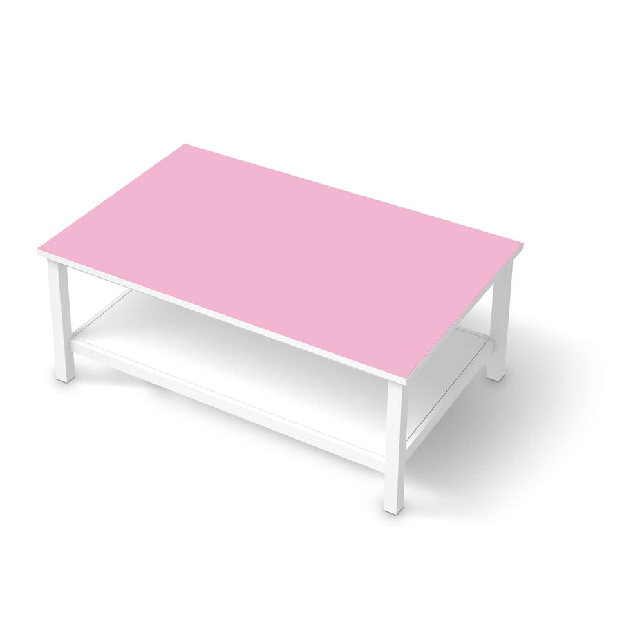 Möbelfolie Pink Light - IKEA Hemnes Couchtisch 118x75 cm  - weiss