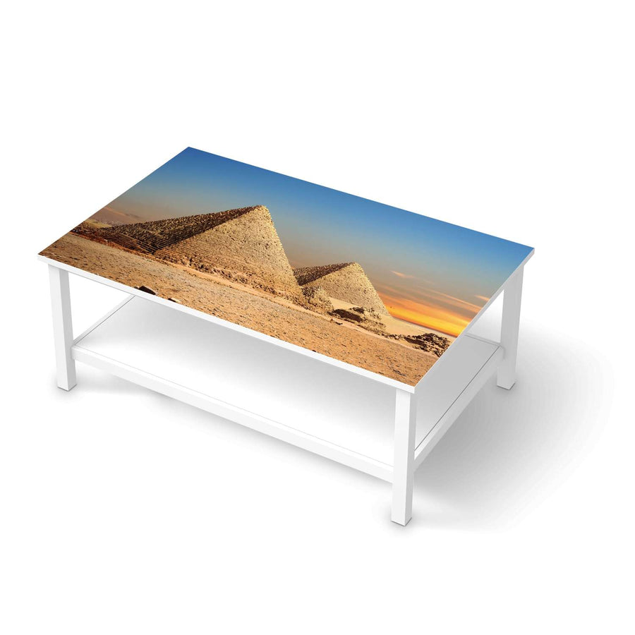 Möbelfolie Pyramids - IKEA Hemnes Couchtisch 118x75 cm  - weiss