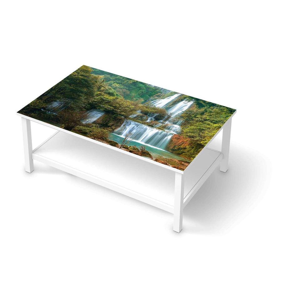 Möbelfolie Rainforest - IKEA Hemnes Couchtisch 118x75 cm  - weiss