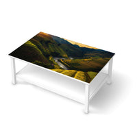 Möbelfolie Reisterrassen - IKEA Hemnes Couchtisch 118x75 cm  - weiss