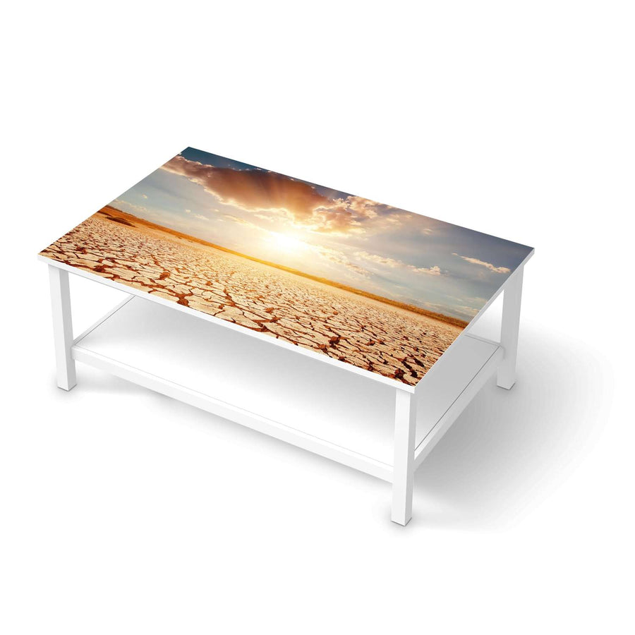 Möbelfolie Savanne - IKEA Hemnes Couchtisch 118x75 cm  - weiss