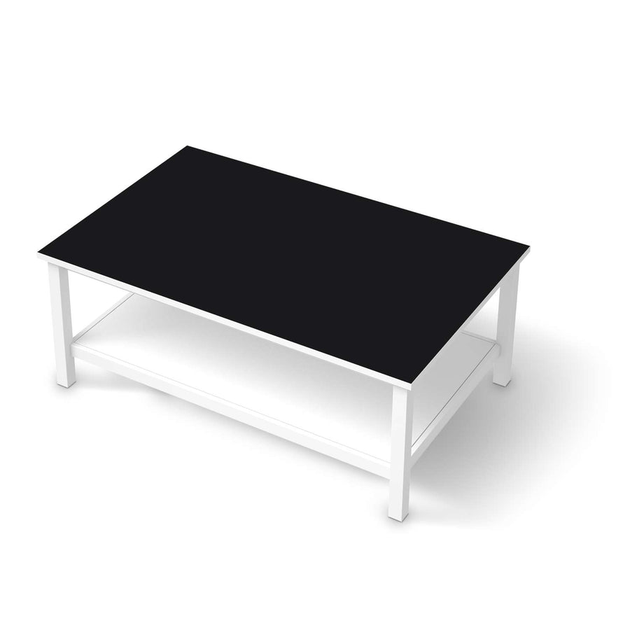 Möbelfolie Schwarz  - IKEA Hemnes Couchtisch 118x75 cm  - weiss